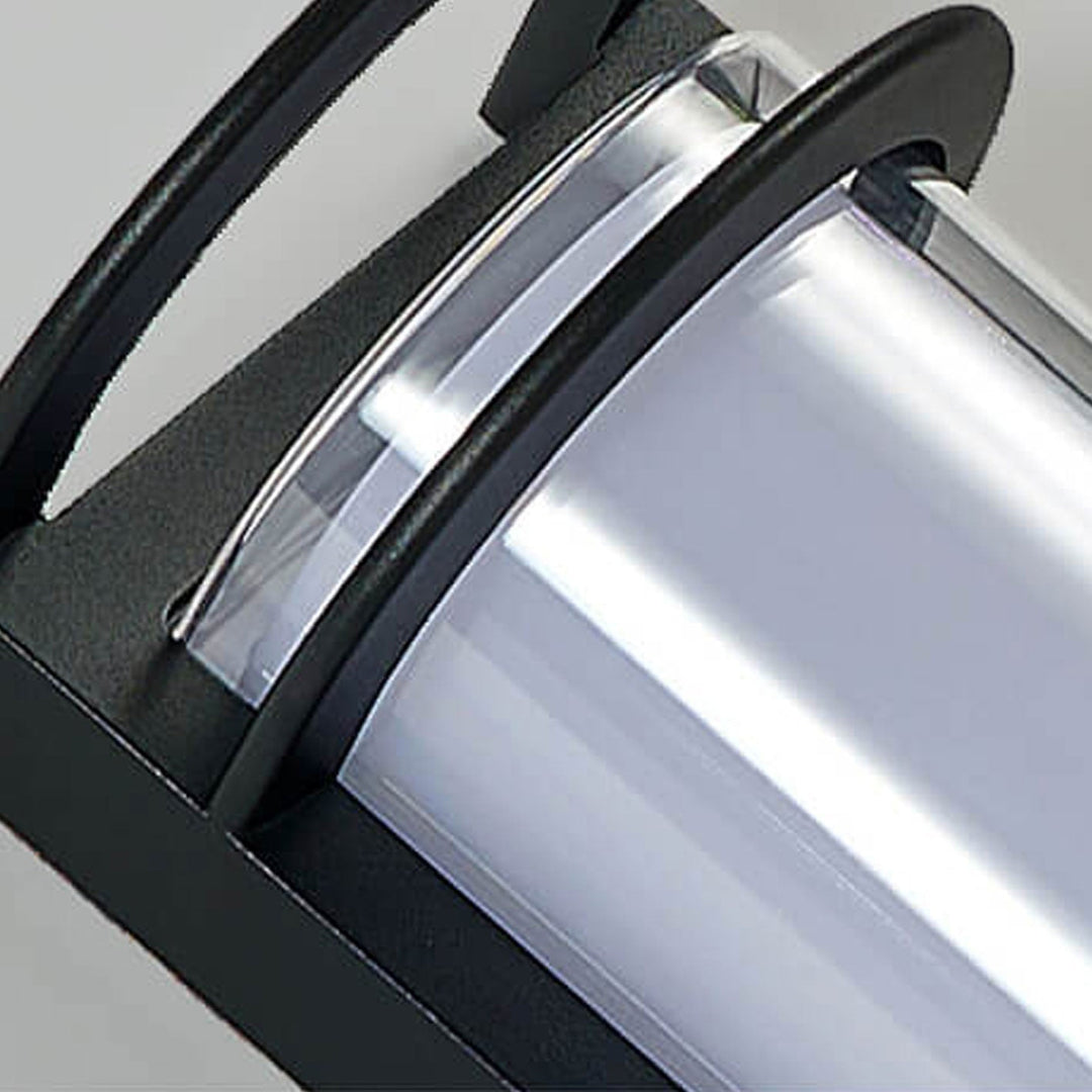 Moderne, vanntett LED-hagevegglampe for montering på mast