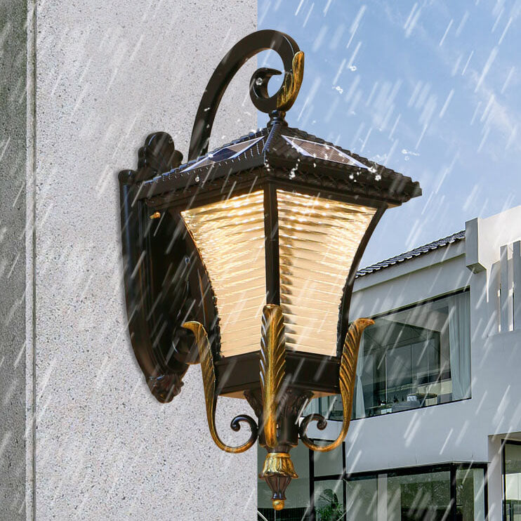 Europeisk stil Retro Aluminium Vanntett Utendørs 1-Lys Vegg Sconce Lampe | Skanto