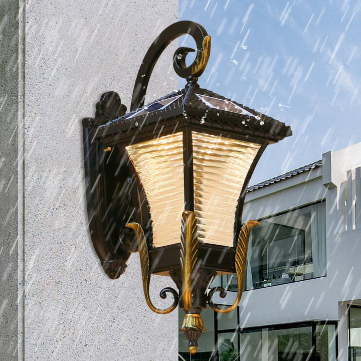 Europeisk stil Retro Aluminium Vanntett Utendørs 1-Lys Vegg Sconce Lampe | Skanto