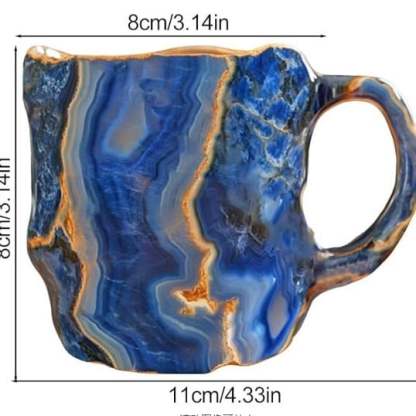 Skanto | Håndlagde Kaffe kopper laget av Mineral Krystall, Isolert, Mikrobølgeovn Sikker, 350-450 ml