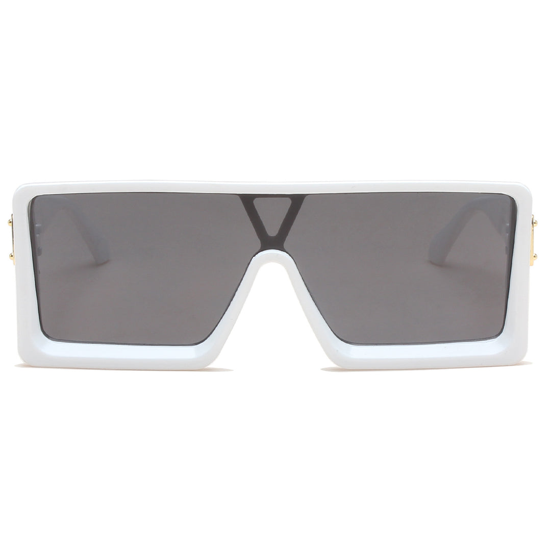 Damer stor, firkantet solbrille med gjennomgående overgang Skanto