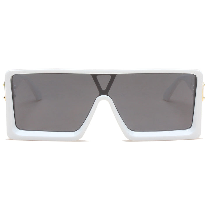 Damer stor, firkantet solbrille med gjennomgående overgang Skanto