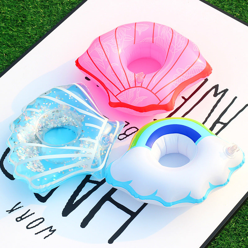 Dame Inflatable Pool Ring med Blomster Mønster Skanto