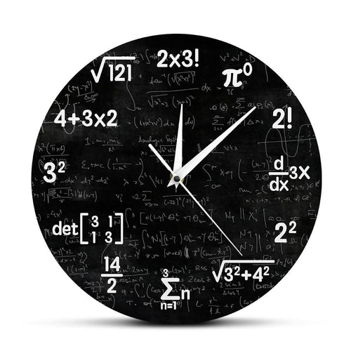 Skanto | Matematisk Veggklokke med Svart Symbol Design