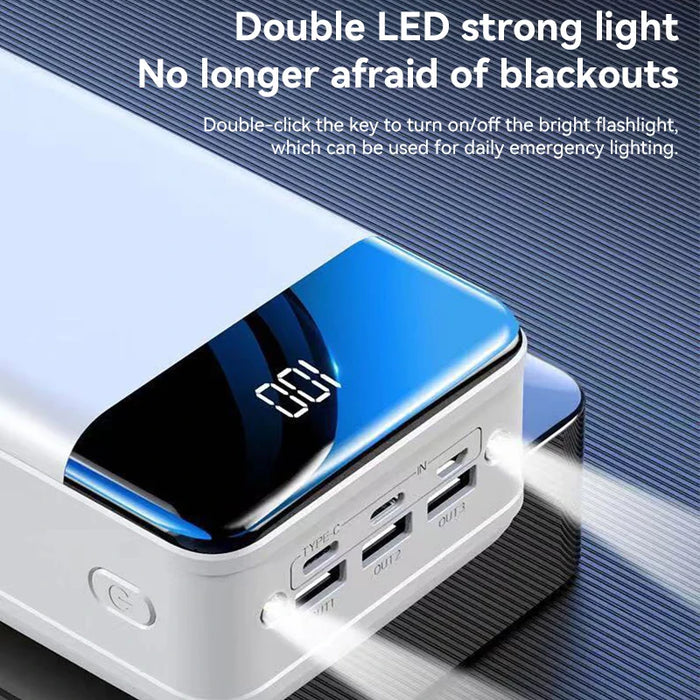 Skanto | MegaPower 50000 mAh Powerbank – Ubegrenset lading, Alltid tilkoblet