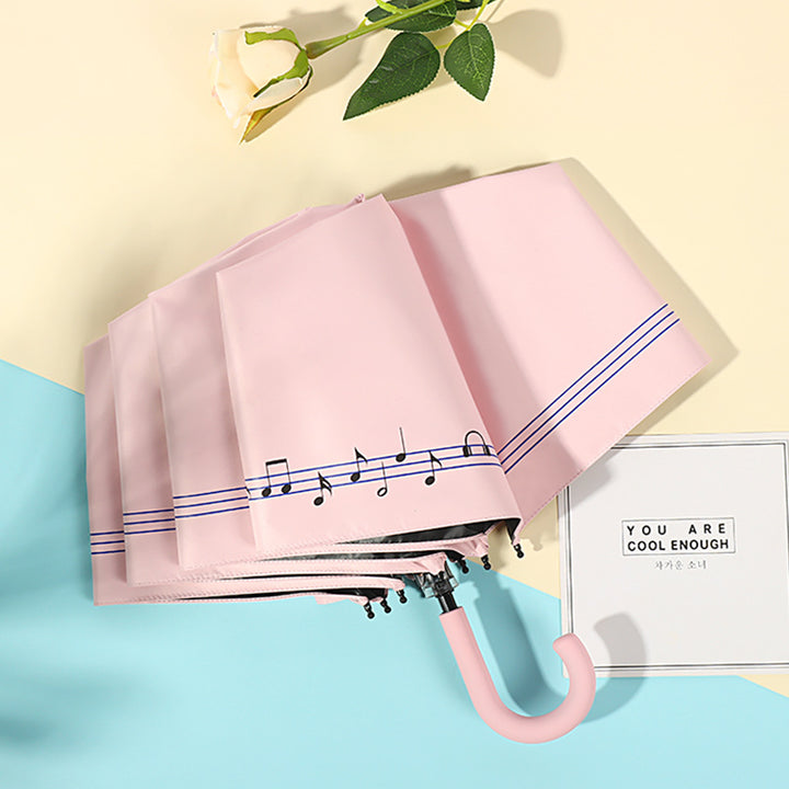 Dame kreativ sammenleggbart paraply med musikalsk design Skanto