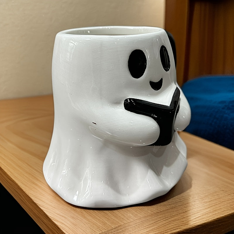 Skanto | Halloween Spøkelse Kopp – Keramikkopp med Latterlig Spøkelsesdesign