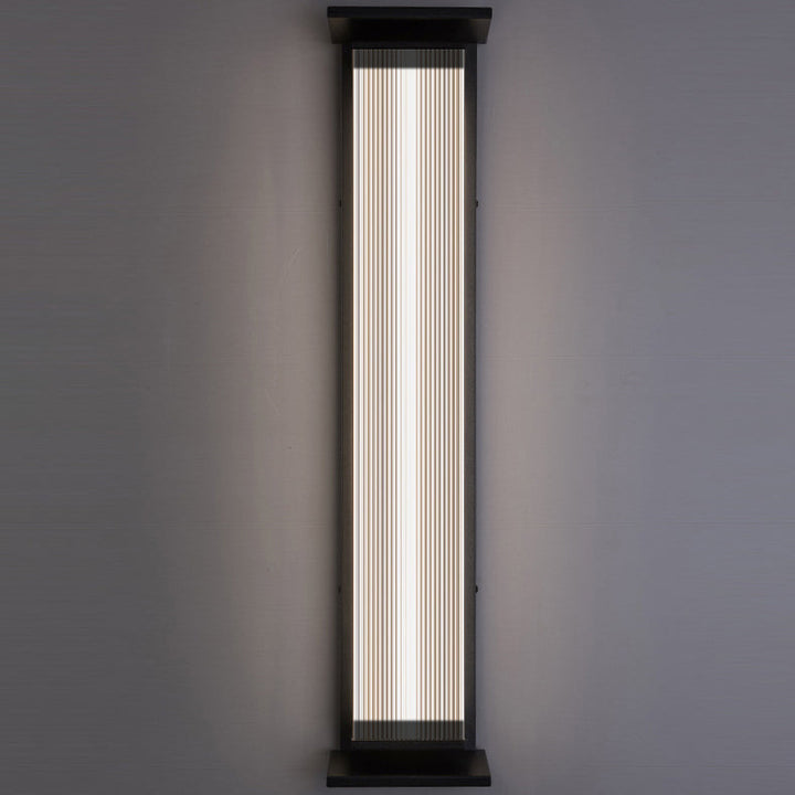 Moderne Minimalistisk Vanntett Rektangulær Rustfritt Stål Akryl LED Vegglygte Lampe For Utendørs Patio | Skanto