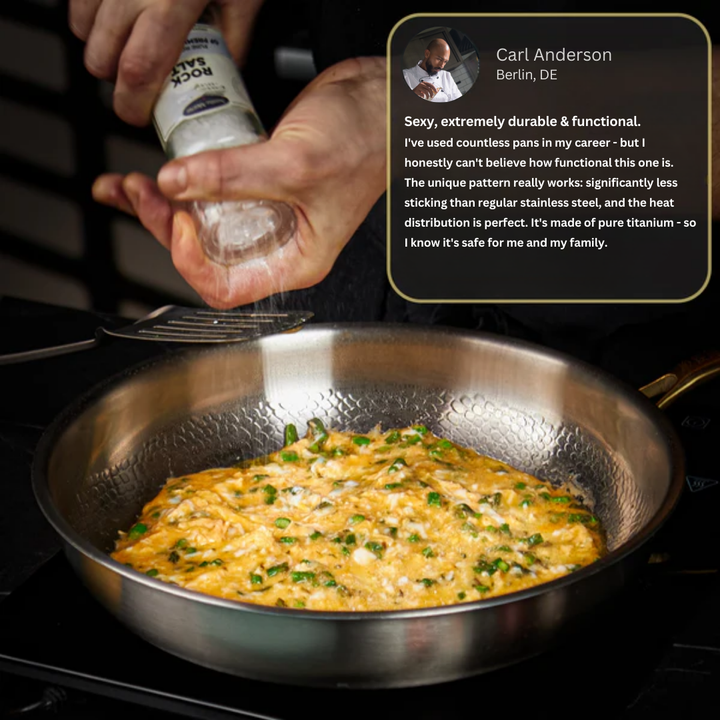Skanto | Titan Stekepanne | Ikke-giftig, Naturlig Non-Stick & Ideell for Sunn Matlaging