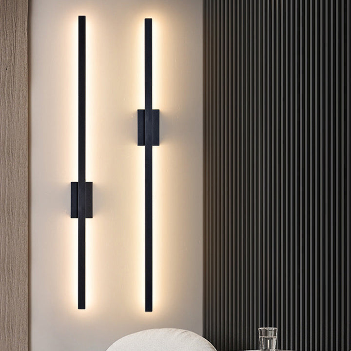 Skanto | Industriell Minimalistisk Lang LED Jern Vegglamper for Moderne Stueinnredning og Stilfull Belysning
