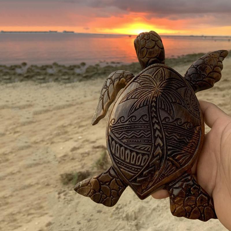 Holzskulptur Hawaii-Skjoldpadde | Skanto