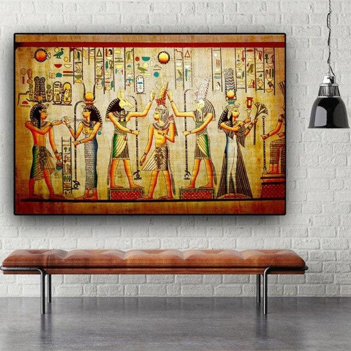 Pharao Retro Painting - Lerretsveggkunst Maleri