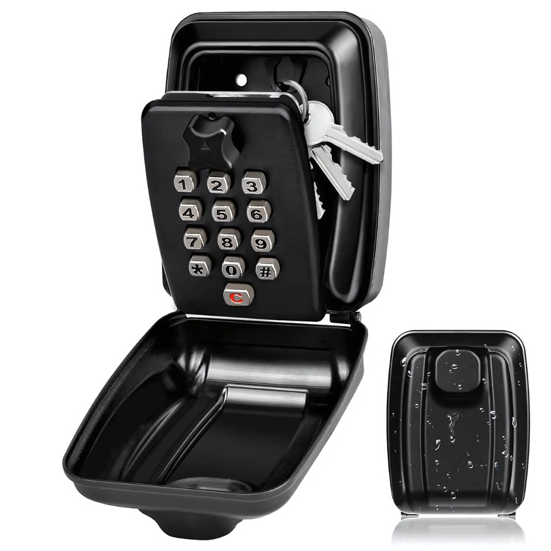 Skanto | KeyGuard Utendørs Safe – Værbestandig Veggmontert Nøkkelboks