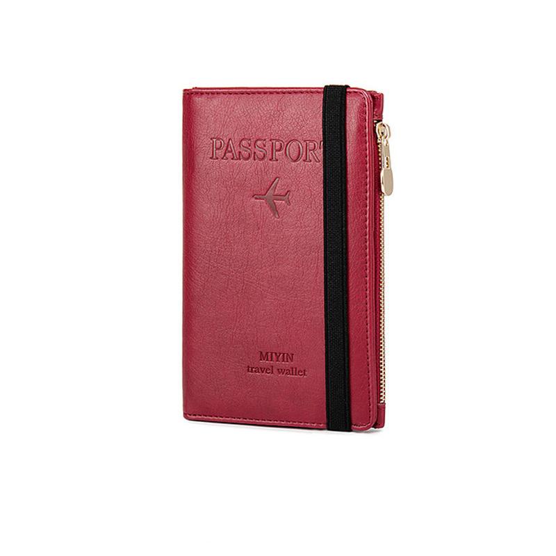 Men's Leather Passport Wallet with RFID Blocking | Skanto