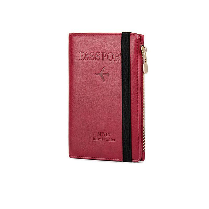 Men's Leather Passport Wallet with RFID Blocking | Skanto