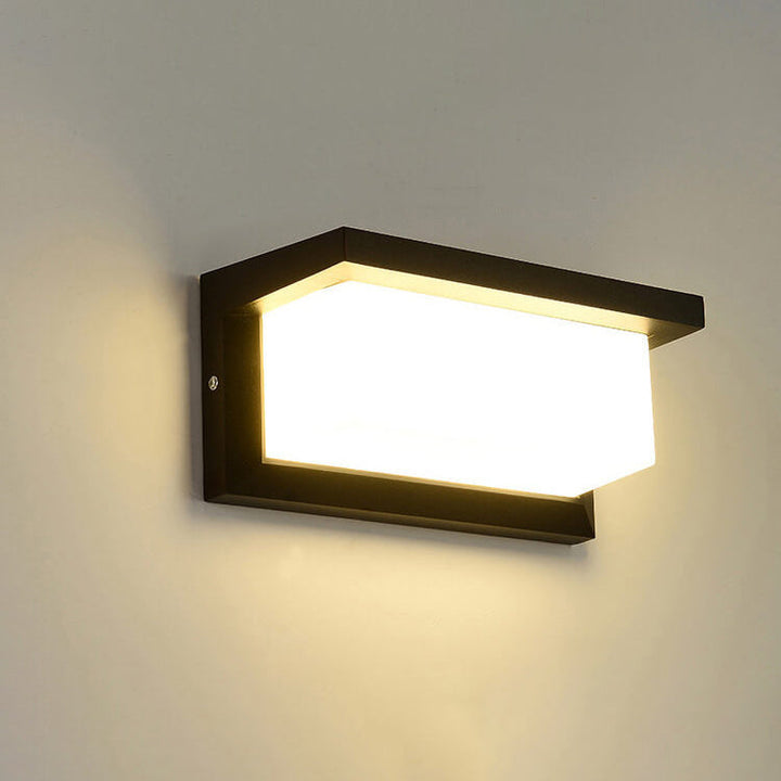 Moderne Kreativ Geometri Aluminium Utendørs Vanntett LED Vegglykt Lampe | Skanto