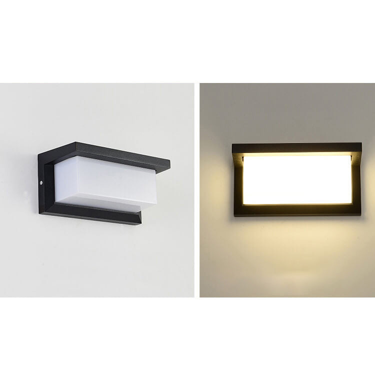 Moderne Kreativ Geometri Aluminium Utendørs Vanntett LED Vegglykt Lampe | Skanto