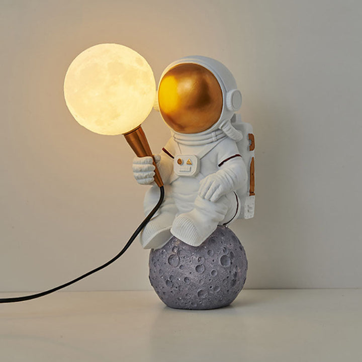 Skanto | Moderne Kreativ Tegneserie Astronaut Harpiks ABS 1-Lyskilde Vegglampe for Soverom