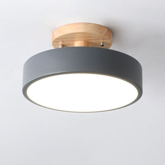 Skanto LED Rund Taklampe | Nordisk Design | Semi-Flush Montering | Økonomisk Innendørs Belysning