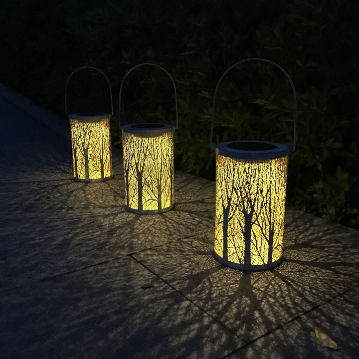 Moderne Art Deco Sol Sylinder Skjelett Lantern Jern LED Utendørs Landskapslys For Hage | Skanto