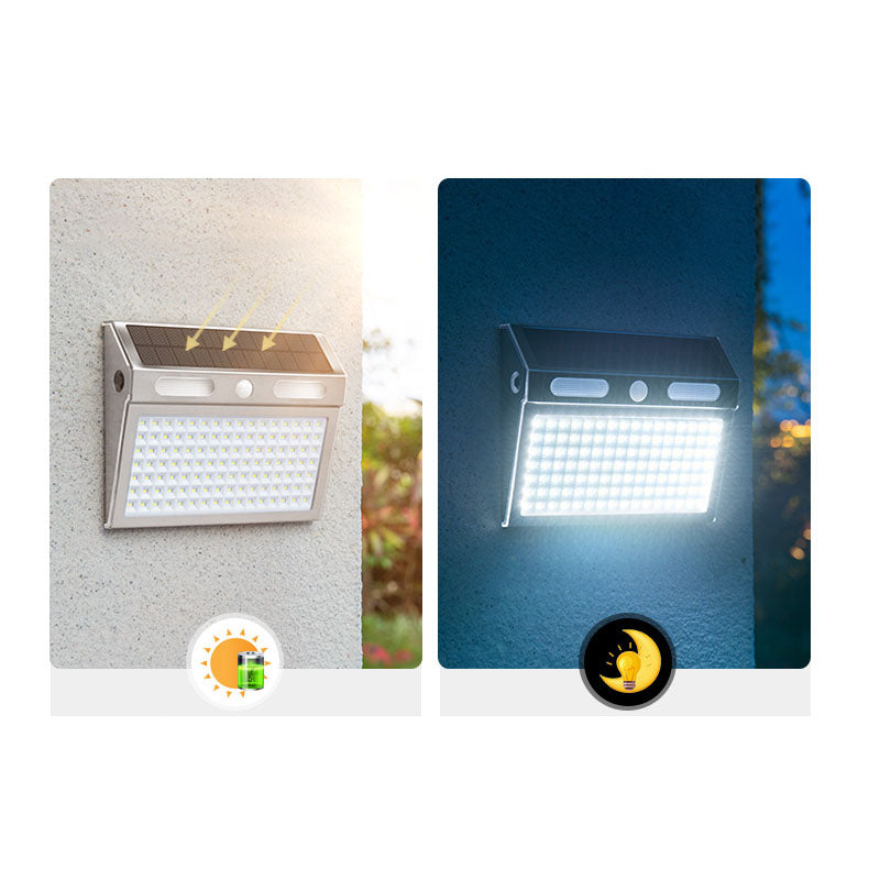 Solargenerator Induksjon Rustfritt Stål Trapezoidal LED Utendørs Vanntett Vegglampe | Skanto