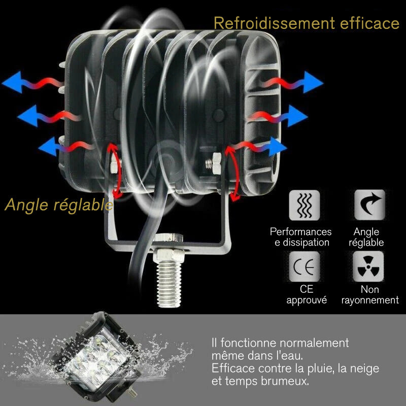 LED strobelys med tre sider for bil | Skanto