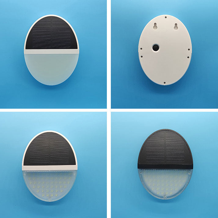Solar utendørs vanntett rund flat kropp radar sensor LED vegglampe | Skanto