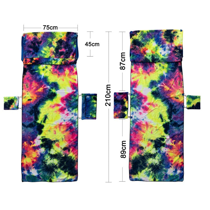 Lounge-stolpute med fargerikt tie-dye mønster Skanto