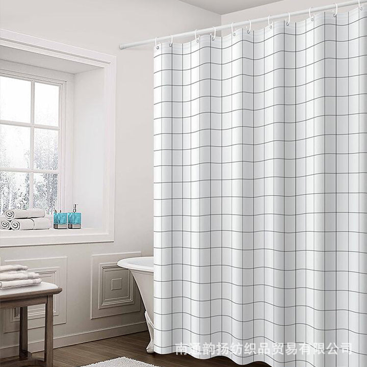 Moderne Minimalistisk Rutenett Dusjforheng Skanto