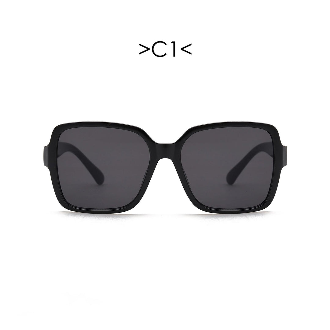 Dame oversized solbrille med geometrisk design Skanto