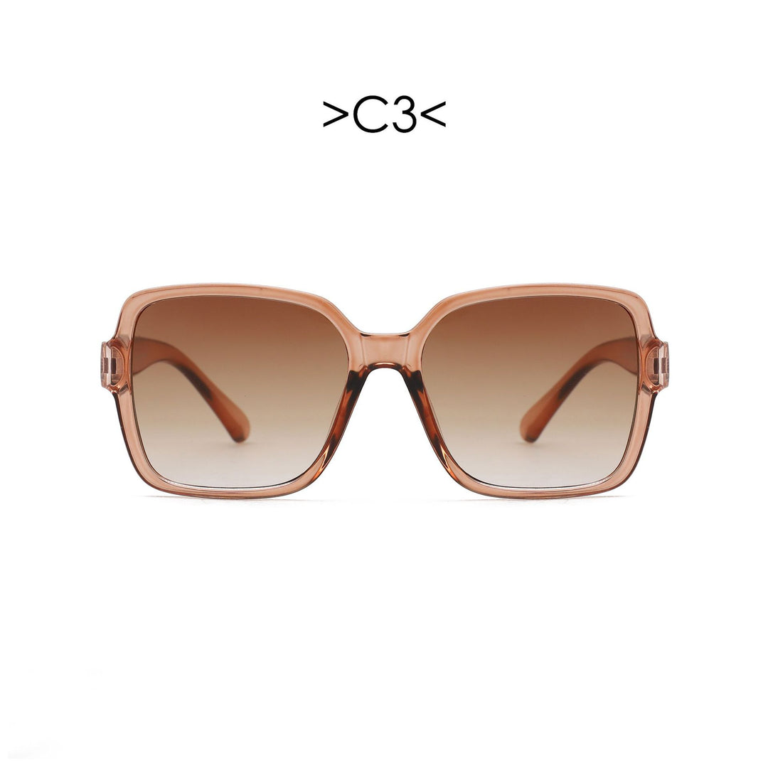 Dame oversized solbrille med geometrisk design Skanto