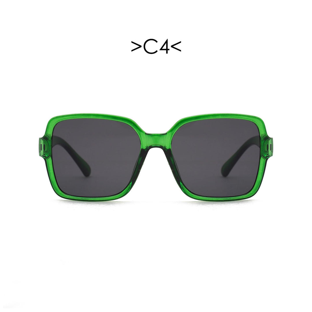 Dame oversized solbrille med geometrisk design Skanto