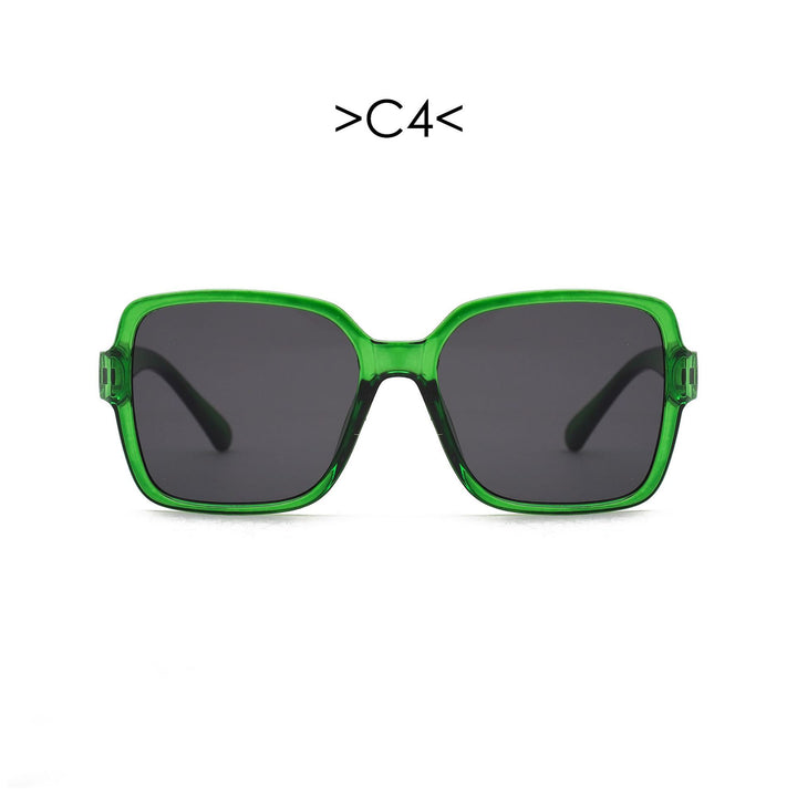 Dame oversized solbrille med geometrisk design Skanto