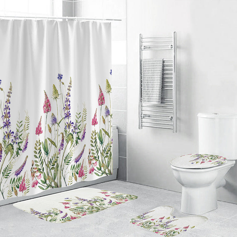 Kunstnerisk Floral Bade Dekor Sett Skanto