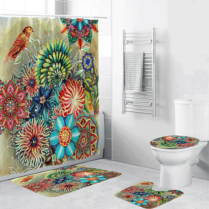 Blomsterdesign badesett Skanto