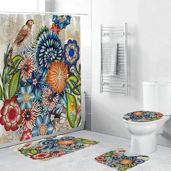 Blomsterdesign badesett Skanto