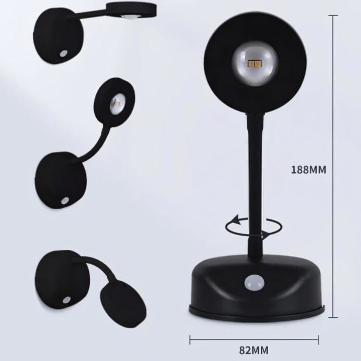 Skanto | Spark360 – Trådløs LED-spotlight med bevegelsessensor og 360° justerbar montering