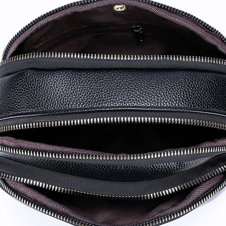 Skanto | Myk Lær Multi-Lomme Skulder Crossbody Bag