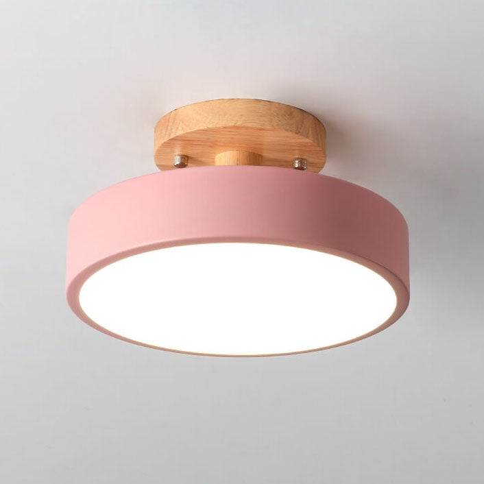 Skanto LED Rund Taklampe | Nordisk Design | Semi-Flush Montering | Økonomisk Innendørs Belysning