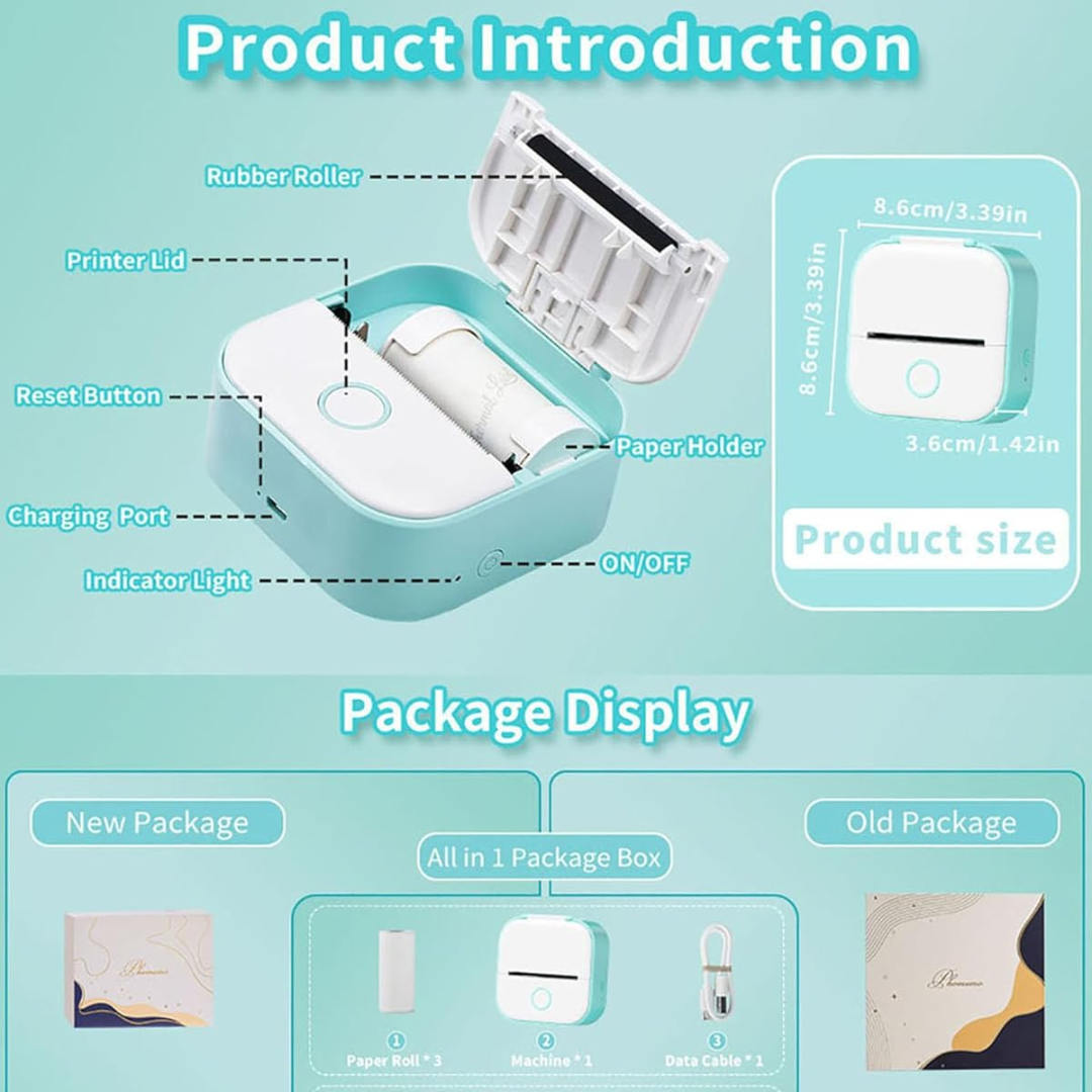 Mini Bluetooth Termisk Skriver Skanto