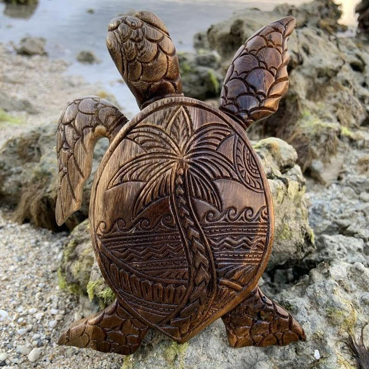 Holzskulptur Hawaii-Skjoldpadde | Skanto