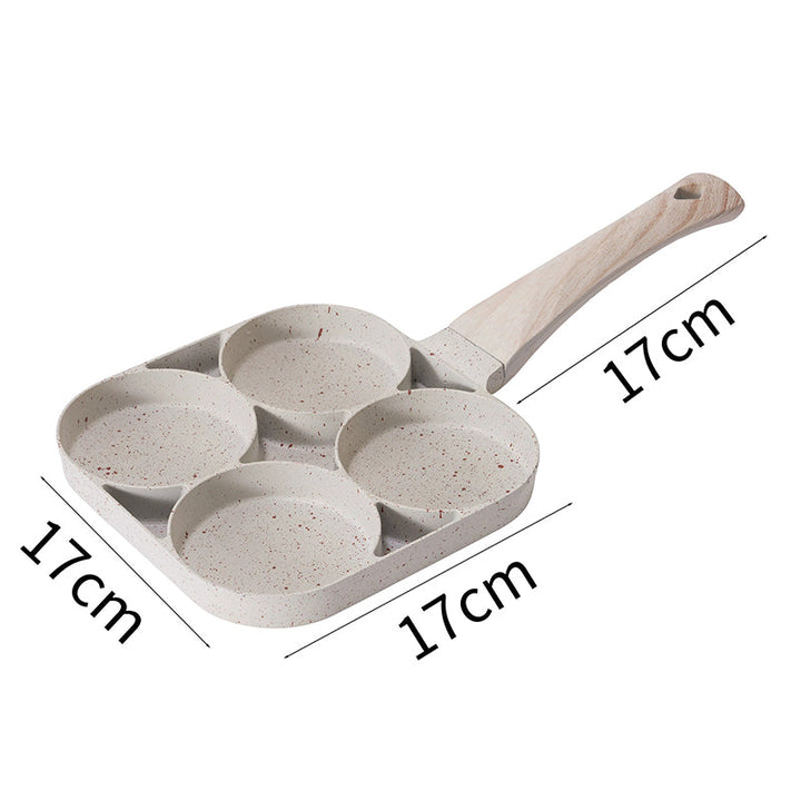 Skanto | Fire-hulls eggpanne, frokostomelett husholdningsstekepanne non-stick panne