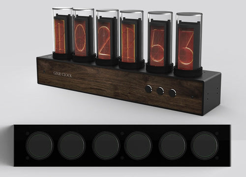 Skanto | DIY Solid Wood Glow Tube 6-Bit Digital Clock with 7 Modes, Magnetic Design, Adjustable Color and Precise Timing, The Best Handmade Gift for Him or Her