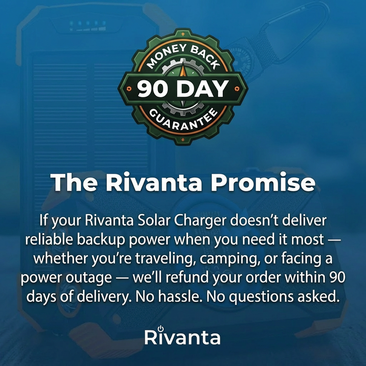 Rivanta Solar-Powerbank Nødlader IPX4 | Skanto
