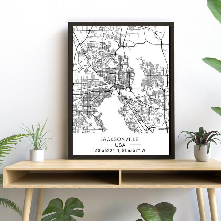 Jacksonville bykart - Lerret veggkunst maleri