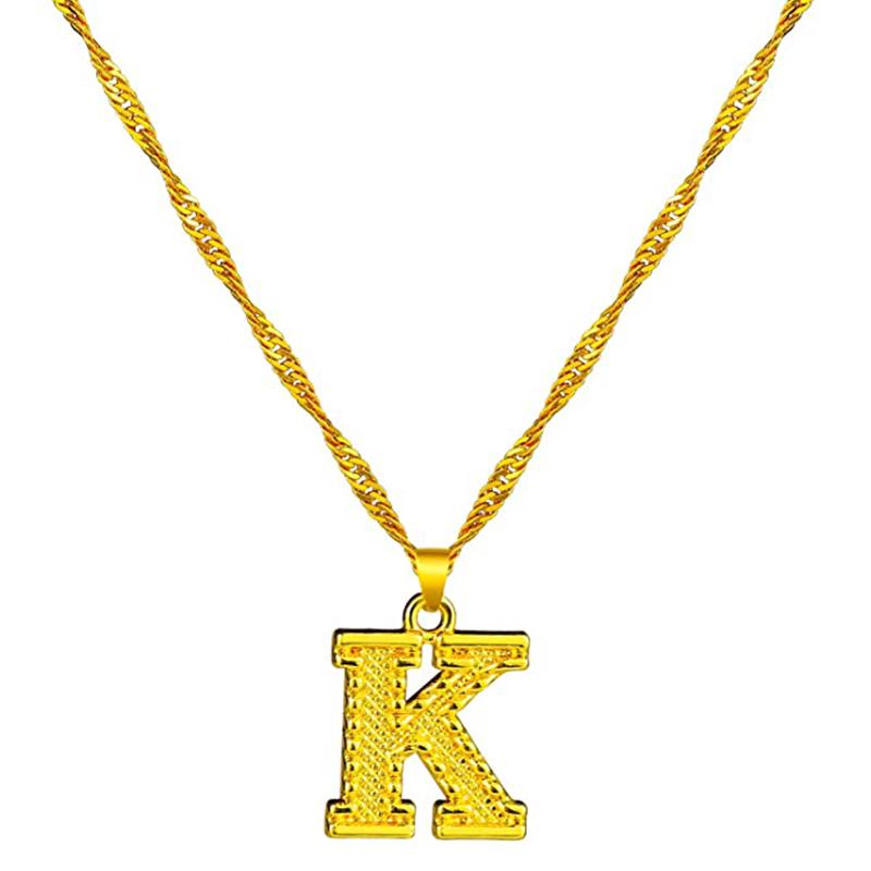 Skanto | 18K gullbelagt initial bokstav halskjede