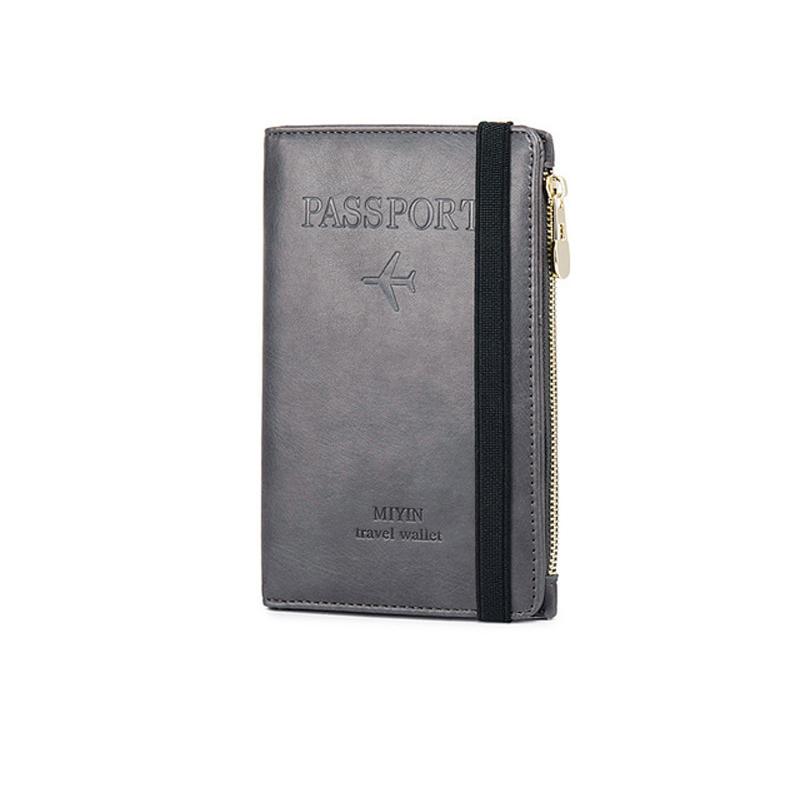 Men's Leather Passport Wallet with RFID Blocking | Skanto