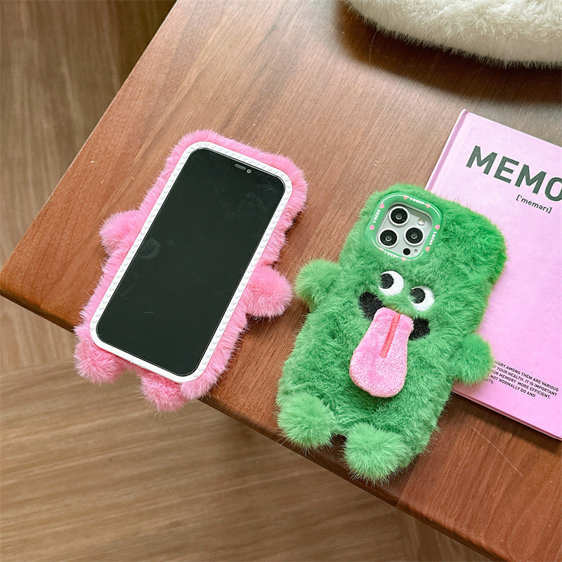 Skanto | Morsom tungsten ut plush telefonholder for iPhone