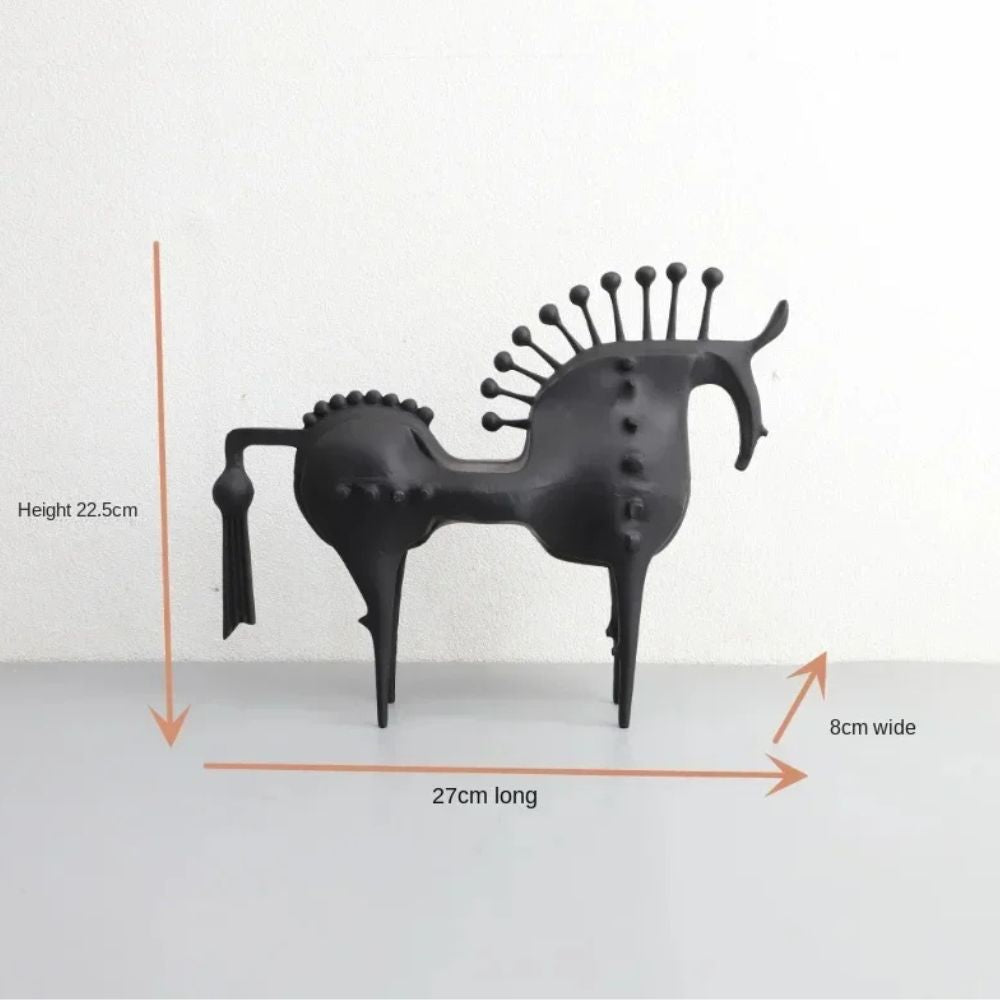 Abstrakt Metall Hest Skulptur | Skanto
