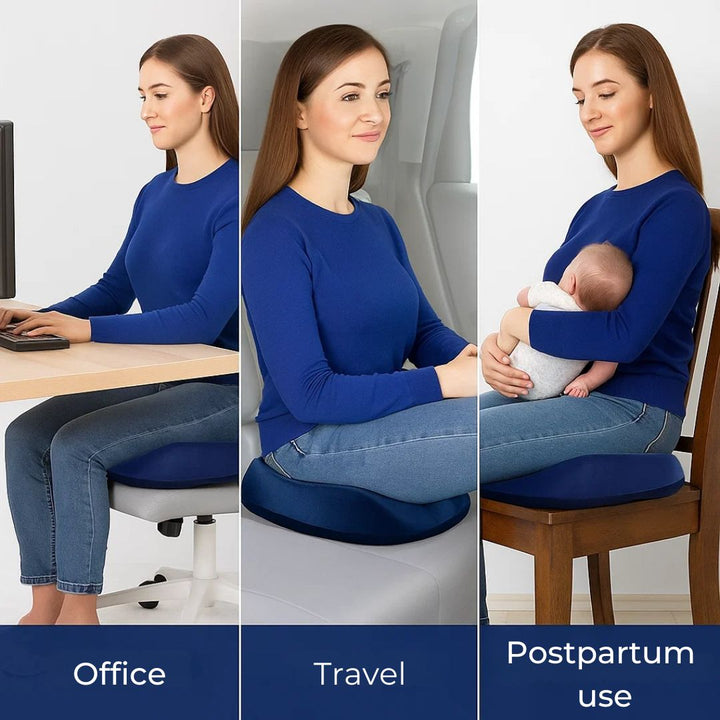 SitRelief | Donut Setepute – Halebein & Hemoroide Lette – Minne Skum – Vaskbar Deksel – Kontor, Reise, Postpartum Bruk Skanto